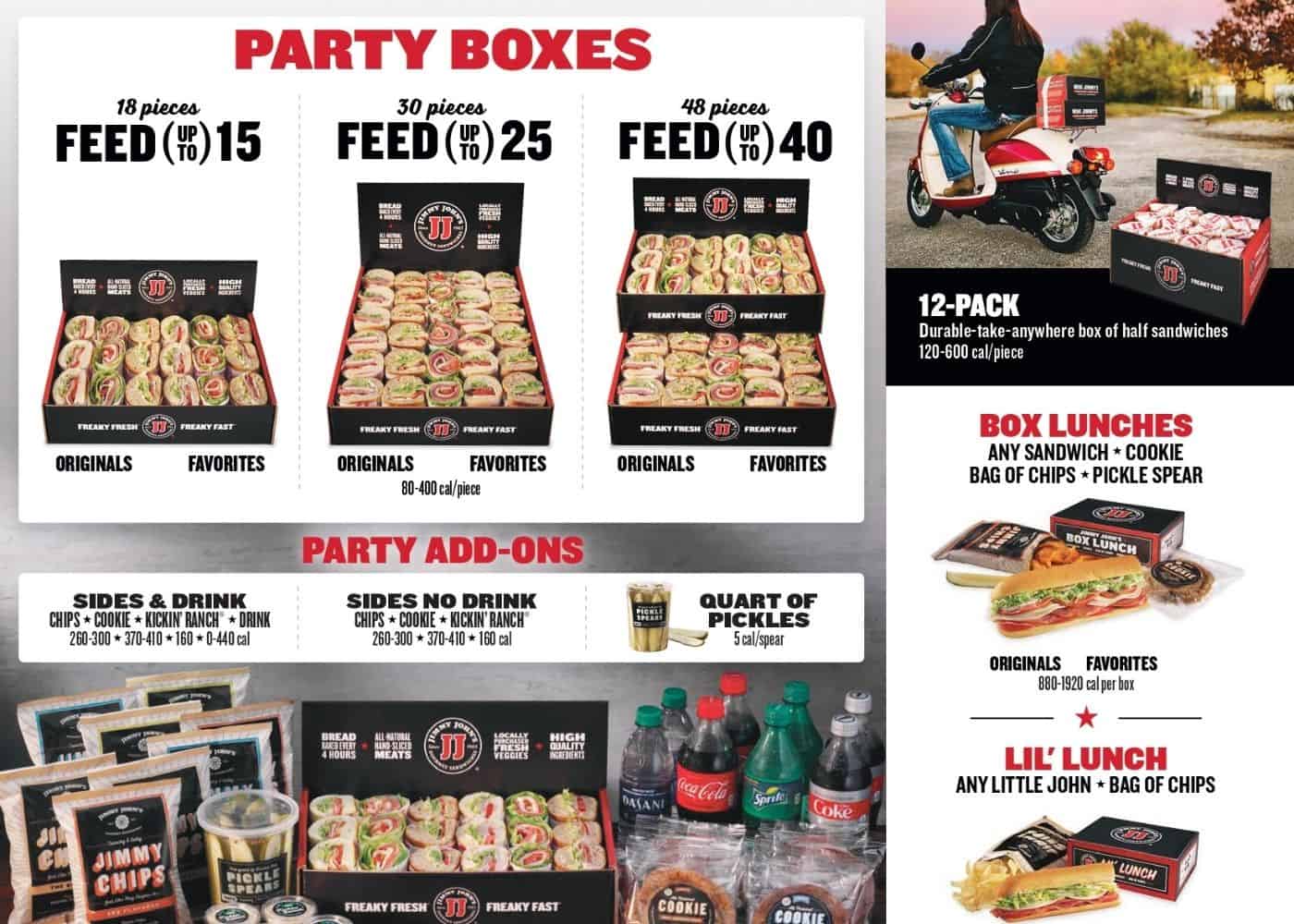 Jimmy Johns Catering Menu and Prices »
